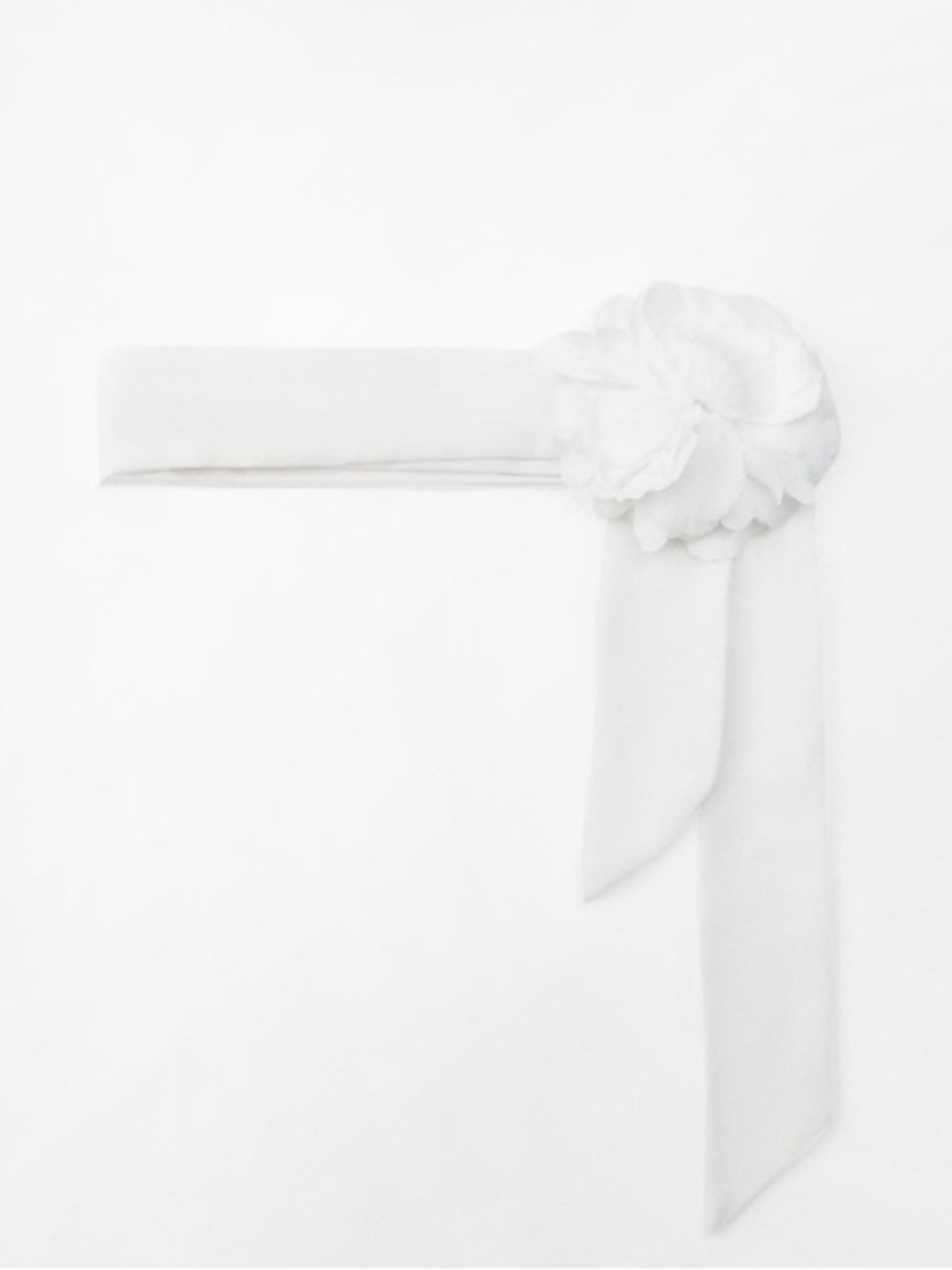 Zara Blush Pink Ribbon choker Necklace with Cream Flower